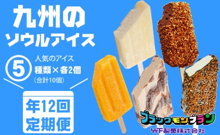 [定期便] (12ヶ月連続お届け)竹下製菓人気アイス10本
