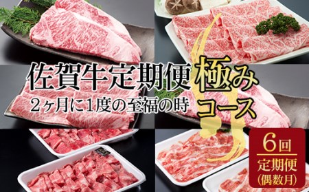 [定期便]佐賀牛極みコース 隔月(2ヶ月に1度) お肉の定期便