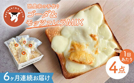 [6回定期便]チーズトーストゴーダ&モッツァレラMIX4点[NAJ117]チーズチーズチーズチーズチーズチーズ