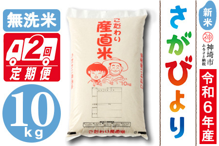 [令年6年産 新米]さがびより無洗米 10kg[2ヶ月定期便][米 10kg お米 コメ おいしい ランキング 人気 国産 ブランド 地元農家](H061319)