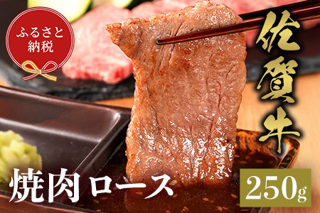 【和牛セレブ】佐賀牛 焼肉ロース 250g(H113104)