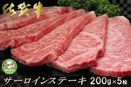 佐賀牛サーロインステーキ200g×5枚[牛肉 ステーキ サーロイン 佐賀牛](H065107)