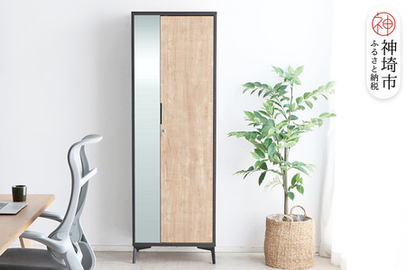 [東馬家具]タナスロッカー 1Pミラー(H060696)