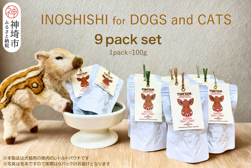 脊振ジビエの YUMYAM.INOSHISHI  MEAT to MEET(100g×9袋)(H121104)