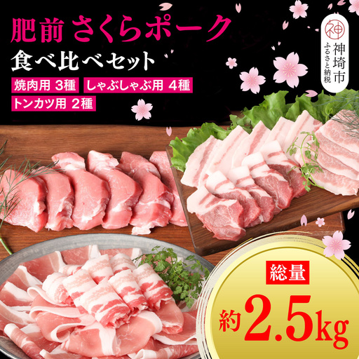 [数量限定]肥前さくらポーク 食べ比べセット 2.5kg(H107119)