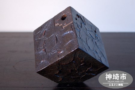 花器 キューブ(大) 黒 (H038116)