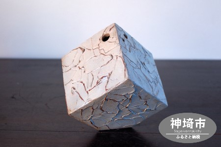 花器 キューブ(大) 白 (H038117)