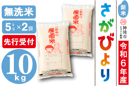 [令和6年産 新米先行受付]さがびより 無洗米 5kg×2[米 お米 コメ 無洗米 おいしい ランキング 人気 国産 ブランド お得 地元農家](H061250)