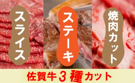 佐賀牛切り方3種(スライス/ステーキ/焼肉カット) 2.2kg[フルーム]