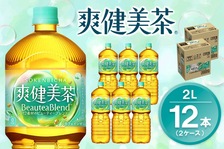 爽健美茶 2LPET (2ケース) 計12本[コカコーラ カフェインゼロ 香ばしい おいしい ブレンド茶 お茶 ハトムギ 玄米 大麦 ドクダミ ハブ茶 チコリー 麦芽 植物素材 飲料 ペットボトル 備蓄 防災 熱中症]K090157