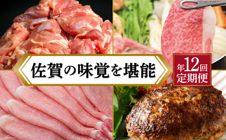 贅沢☆佐賀の味覚を堪能 ブランド肉 定期便(12回)