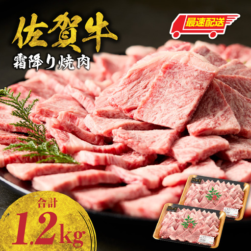 【最速配送】佐賀牛 霜降り 焼肉 1.2kg ／ 霜降り【B236】