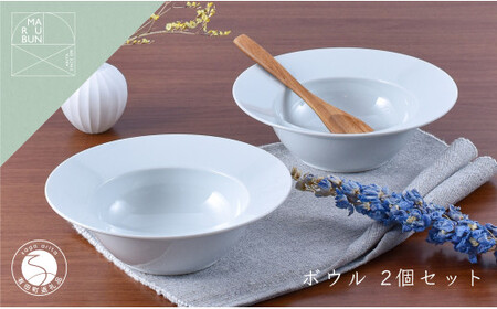 有田焼 ZEPHYR お洒落なパスタプレート 2個セット[まるぶんオリジナル]食器 器 うつわ 磁器 陶磁器 皿 プレート 鉢 中鉢 ボウル パスタ皿 2枚 セット ゼフィール シンプル ホワイト