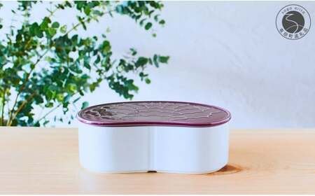 有田焼 紫釉/白釉 バイカラー 繭型蓋物[ARITAYAKI-STORE]食器 うつわ ハレの日 めでたい おもてなし おせち 高級食器 ハンドメイド A22-51