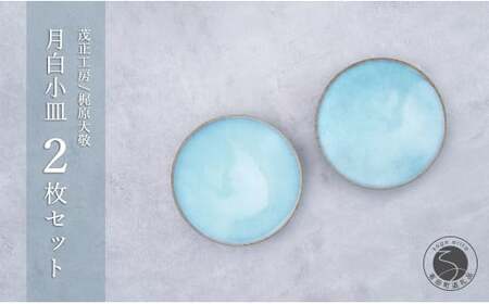 有田焼 月白小皿 2枚セット[梶原大敬 茂正工房]器 うつわ 食器 皿 取皿 小皿 菓子皿 2枚 セット ペア 青磁 月白 青 夏 上品 シンプル 作家 ろくろ 電子レンジ対応