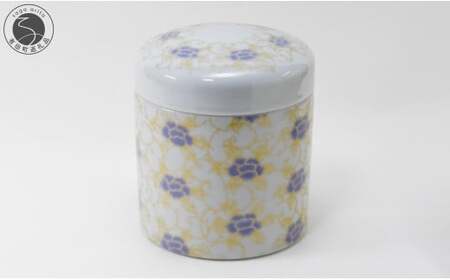 有田焼 紫苑華 4寸骨壷 分骨壷[幸楽窯 / YUIKA Lab]終活 牡丹 おしゃれ 高級 伝統工芸 高貴 気品 桐箱付 骨壺