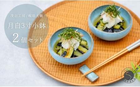 有田焼 月白 3寸小鉢 2個セット [ 茂正工房 ] 梶原大敬 陶器 小鉢 和食器 青磁 手作り 作家もの