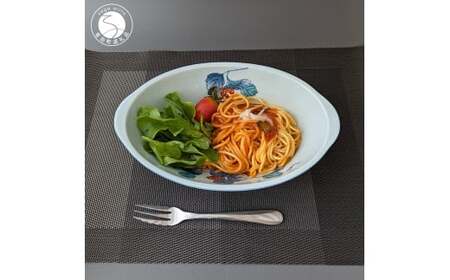 有田焼 華山窯 いちご耳付楕円パスタ鉢[東洋セラミックス]食器 器 うつわ オーバル皿 いちご 手描き パスタ 楕円 皿 15000円