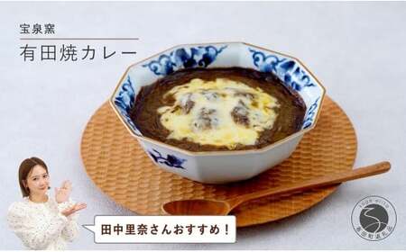 【田中里奈さんおすすめ！】宝泉窯 有田焼カレー 【プレアデス】 有田焼 カレー ボウル お皿 焼きカレー コラボ 佐賀県産米 贈り物 ギフト F35-25