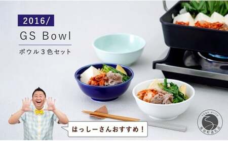 [はっしーさんおすすめ!]有田焼 2016/ GS Bowl 3個セット[2016/ オリジナル]有田焼 食器 器 うつわ ボウル シンプル ネイビー ホワイト グリーン モダン A29-1