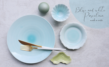 Lc Blue and white porcelain T_Zbg ܂ӂ Ă̊ C u[ O[   Wt A35-278