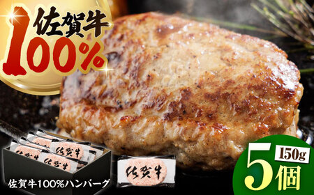 [ハンバーグの極み] 佐賀牛100% ハンバーグ 150g×5個 (計750g)[多久精肉店]