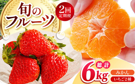 [全2回定期便] 旬のフルーツ定期便 ( みかん ・ いちご )
