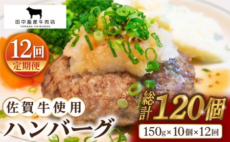 【全12回定期便】佐賀牛 ハンバーグ 10個セット [HBH052] ハンバーグ 冷凍 ハンバーグ 佐賀牛 ハンバーグ おかず ハンバーグ 牛肉 ハンバーグ