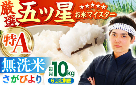 【全6回定期便】さがびより 無洗米 10kg（5kg×2袋）  [HBL048]無洗米 無洗米 無洗米 無洗米 無洗米 無洗米