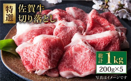 [便利な小分け]佐賀牛 切り落とし 1kg (200g×5パック)[肉の三栄][HAA079] 黒毛和牛 牛肉 肉 モモ ウデ バラ 赤身 小分け