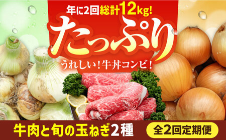 [先行予約]牛肉と玉ねぎの定期便 / 切り落とし 牛肉 牛肉 玉ねぎ 玉葱 すき焼き 切り落とし 玉ねぎ