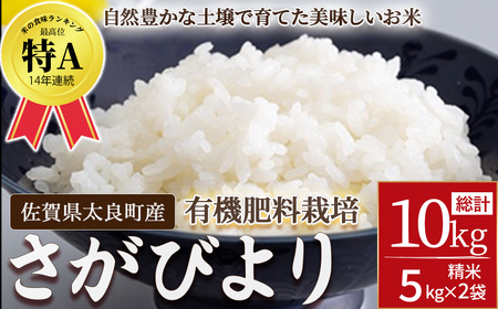 【令和７年新米先行予約】牟田農園の さがびより （５㎏×２袋）＜精米＞ 新米 予約 令和7年 米 さがびより 牟田農園 5kg 10kg 佐賀県 太良町 OD12