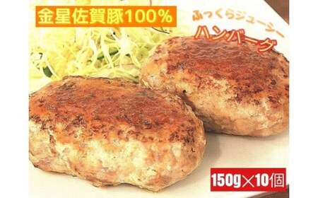 金星佐賀豚 ハンバーグ150g 10個セット ブランド豚 国産 真空パック 小分け 冷凍 ギフト 贈り物 ハンバーグ 定期便