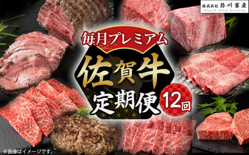 X8x1 佐賀牛 毎月プレミアム定期便 12回コース 定期便 12ヶ月 ロースステーキ ローストビーフ しゃぶしゃぶ カルビ焼肉 ロース ハンバーグ モモブロック 赤身 モモ ブロック すき焼き ステーキ カルビ 焼肉 国産牛 和牛 ブランド牛 牛肉 肉 高級 人気 おすすめ 佐賀県 太良町
