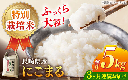 [全3回定期便] 長崎県産 特別栽培米 にこまる 5kg 長崎市/竹下米穀店
