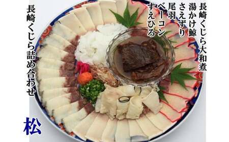 美味しい鯨5種詰め合わせBセット (大和煮缶詰・オバ鯨・ベーコンスライス・湯かけくじら・さえずりスライス) 合計570g / 鯨 クジラ肉 鯨料理 セット 珍味