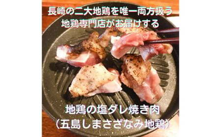 長崎県産 五島地鶏 焼肉セット (自家製タレ付き) / お肉 肉 鶏肉 地鶏 国産 真空パック 急速冷凍 五島しまさざなみ地鶏 長崎県 長崎市