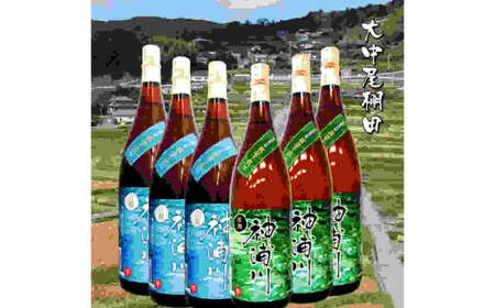 長崎レアもの棚田焼酎 [25゜神浦川]白麹・黒麹芋1800ml 各3本 全6本 / 酒 お酒 アルコール 焼酎 晩酌 芋 芋焼酎 お取り寄せ 霧氷酒造 長崎県 長崎市