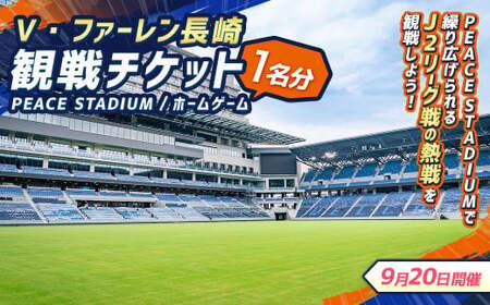 [9月20日開催]V・ファーレン長崎 PEACEスタジアム (ホームゲーム) 観戦チケット 1名分 V-VAREN J2リーグ サッカー チケット