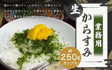 [7営業日以内発送]発祥の味 生からすみ 業務用 250g カップ入り / からすみ カラスミ 魚卵 つまみ 鰡 ボラ ぼら 珍味 九州 長崎県 長崎市 冷蔵