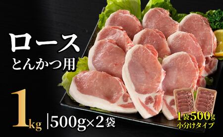 長崎県産豚 ロースとんかつ用計1kg (100g×5枚×2)
