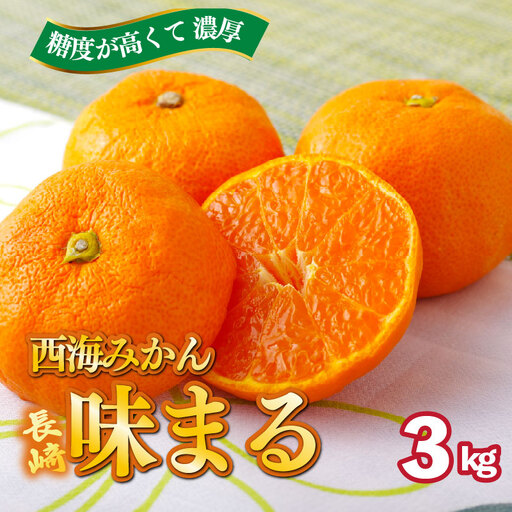 [ 早期受付 ]西海みかん 味まる 3kg 糖度12度以上 ブランドみかん 佐世保