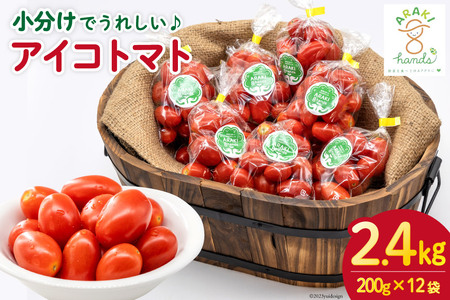 AH067[小分けでうれしい♪]アイコトマト2.4kg(200g×12袋)