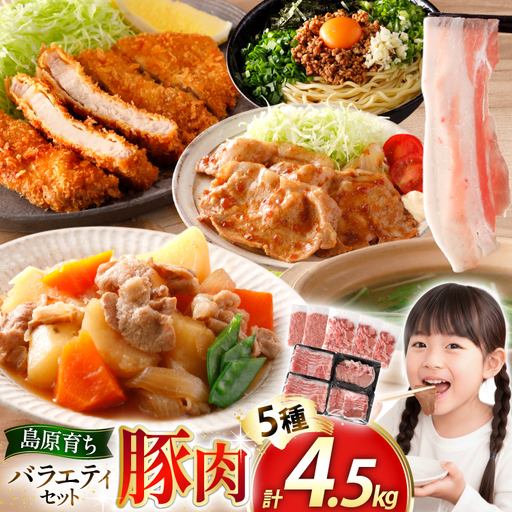 島原育ちの豚肉セット 計4.5kg