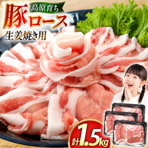 豚ロース 生姜焼き用 500g 3パック 計1.5kg