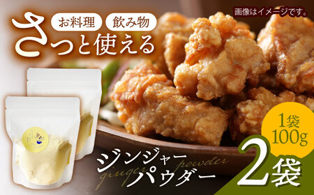 [体の中から温まる!]ほんのり甘い ジンジャーパウダー(100g×2袋) / 生姜 しょうが ジンジャー 温活 / 諫早市 / のんびり山[AHBA005]