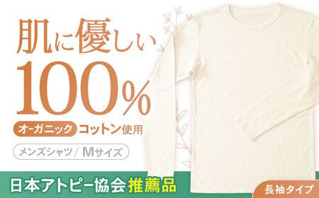 オーガニックコットンTシャツ長袖メンズ(Mサイズ)・日本アトピー協会推薦品 / Tシャツ 綿 メンズ コットン オーガニックコットン / 諫早市 /  株式会社美泉 [AHAP003]