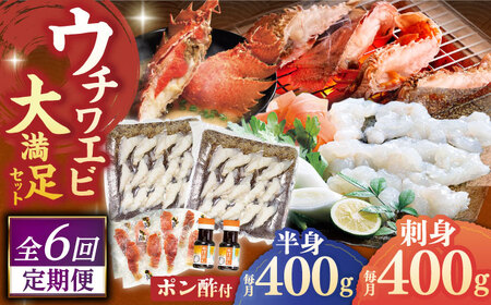 [全6回定期便] ウチワエビ しゃぶしゃぶ B(刺身・半身セット) [ ひばり ][KAA489]/ 長崎 平戸 魚介類 海老 エビ ウチワエビ ウチワエビ ウチワエビ ウチワエビ
