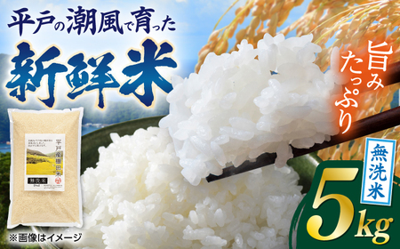 [着日指定 可能]平戸の潮風で育った新鮮無洗米(5kg) 平戸市 / ひらど新鮮市場 [KAB321] 米5kg 米5kg 米5kg 米5kg 米5kg 米5kg