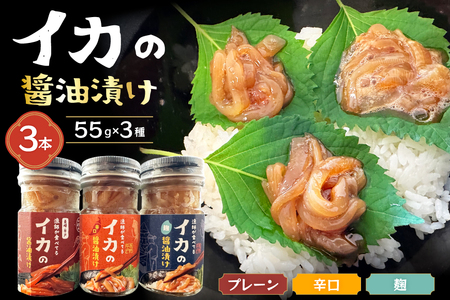 ご飯のお供 イカ 醤油漬け 3本 計165g [先行予約] [康貴丸水産 長崎県 平戸市 hr42bgy400051]